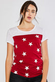 STAR PRINT TEE Red