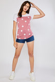 STAR PRINT TEE BEGONIA Pink