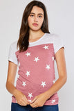 STAR PRINT TEE BEGONIA Pink