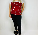 STAR PRINT TEE Red