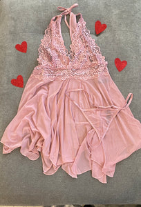 Blush Lace Babydoll 2 piece