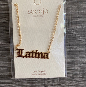 "Latina" Gold dipped Necklace