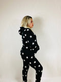 Black High Rise Jogger Star Print Set